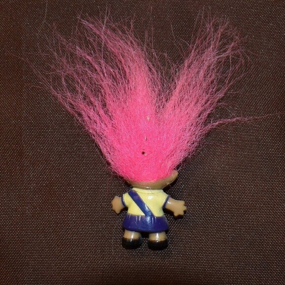 VINTAGE Treasure Mini Teenie Troll-Ace Novelty w/Belly Stone - Picture 2 of 3